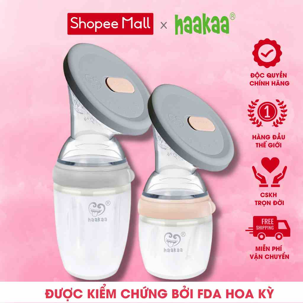 Combo Cốc hứng sữa silicone Gen.3 160/250ml và Nắp đậy Haakaa