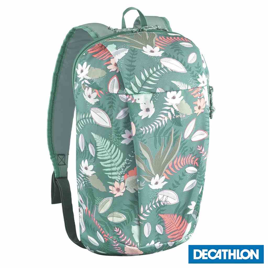 Balô dã ngoại NH100 10L Xanh/Họa tiết hoa DECATHLON QUECHUA mã 8731509