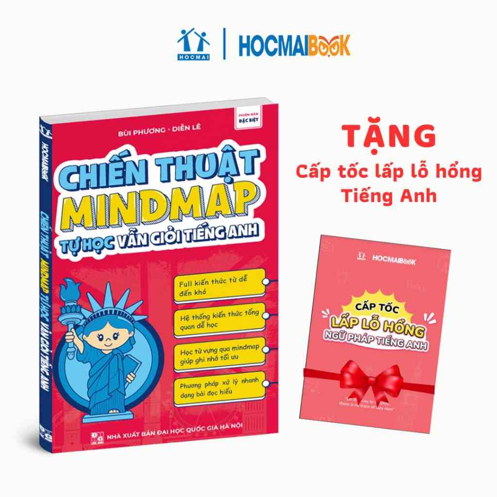 Sách - Chiến Thuật Mindmap - Tự Học Vẫn Giỏi Tiếng Anh Phiên bản mới 2023 - Dành cho người người mất gốc, mới bắt đầu