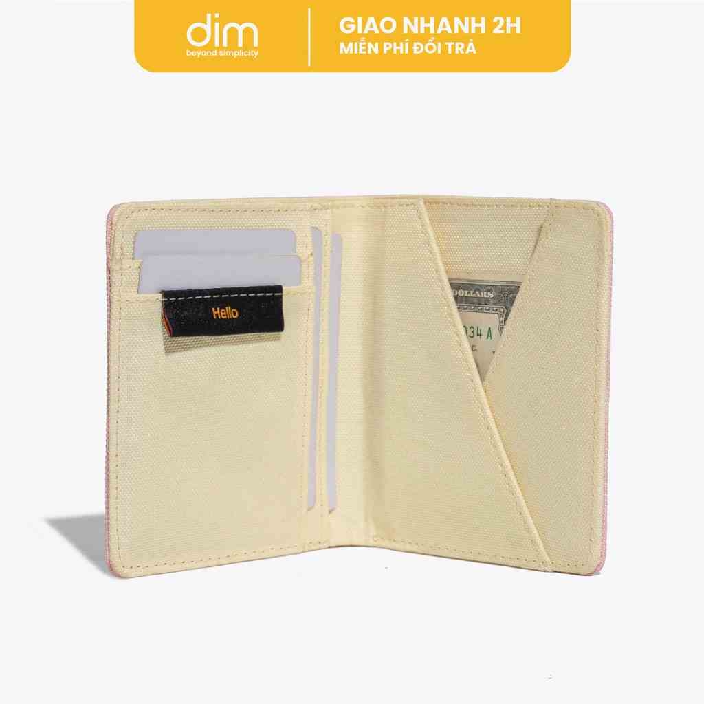 Ví vải gập đôi DIM Cross Wallet Form Đứng - Pastel Color