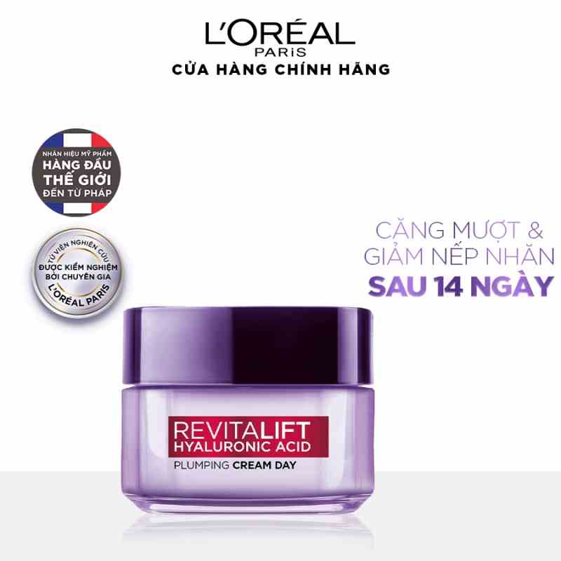 [Quà tặng không bán] Kem dưỡng siêu cấp ẩm căng mượt da & giảm nếp nhăn LOreal Paris Revitalift Hyaluronic Acid 15ml