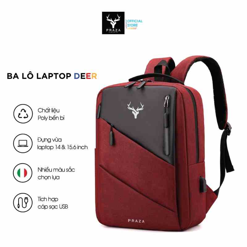 Balo Laptop Unisex Phong Cách Ulzzang Praza - BLS0190