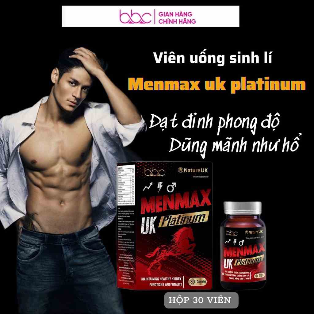 Viên uống tăng sinh lí MENMAX UK PLATINUM BBC hỗ trợ bổ thận, tráng dương, tăng cường sinh lực