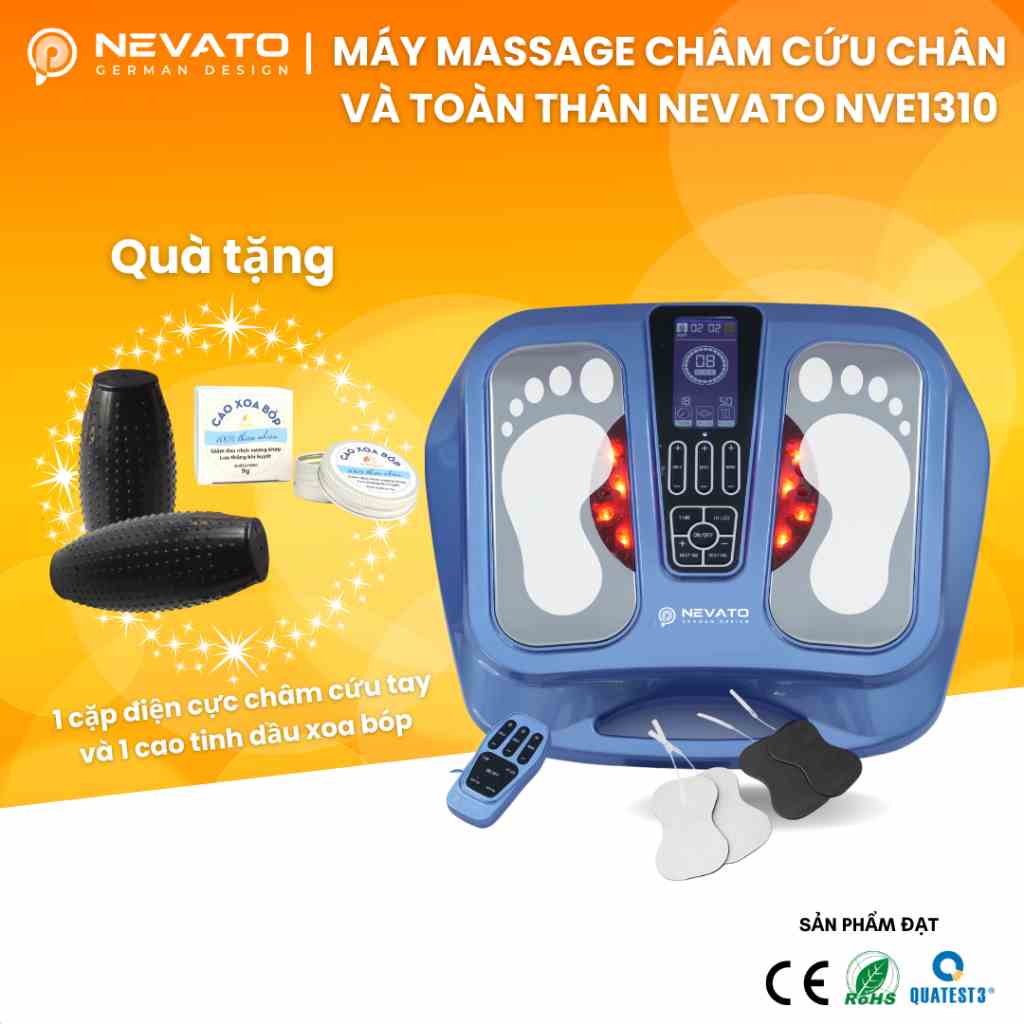 Máy Massage Châm Cứu Chân Và Toàn Thân Tăng Lưu Thông Khí Huyết Bằng Xung Điện Nevato NVE1310