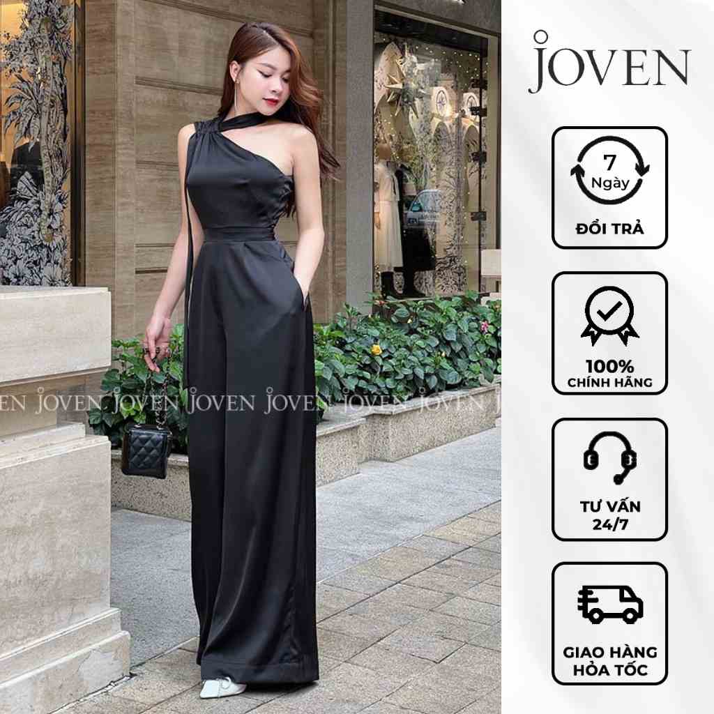 Jum choker đen Joven, Jumpsuit dây cột cổ sang chảnh