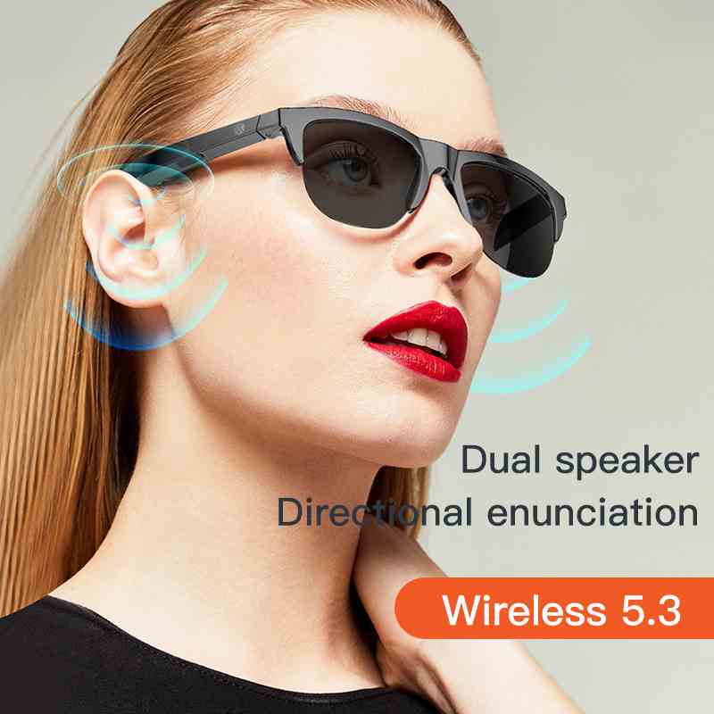 Tai nghe bluetooth OKSJ F06 Mắt kính unisex hot trend thời trang gọng kính mát nam nữ nhiều màu phong cách Kính râm UV400 cho Nam và Nữ