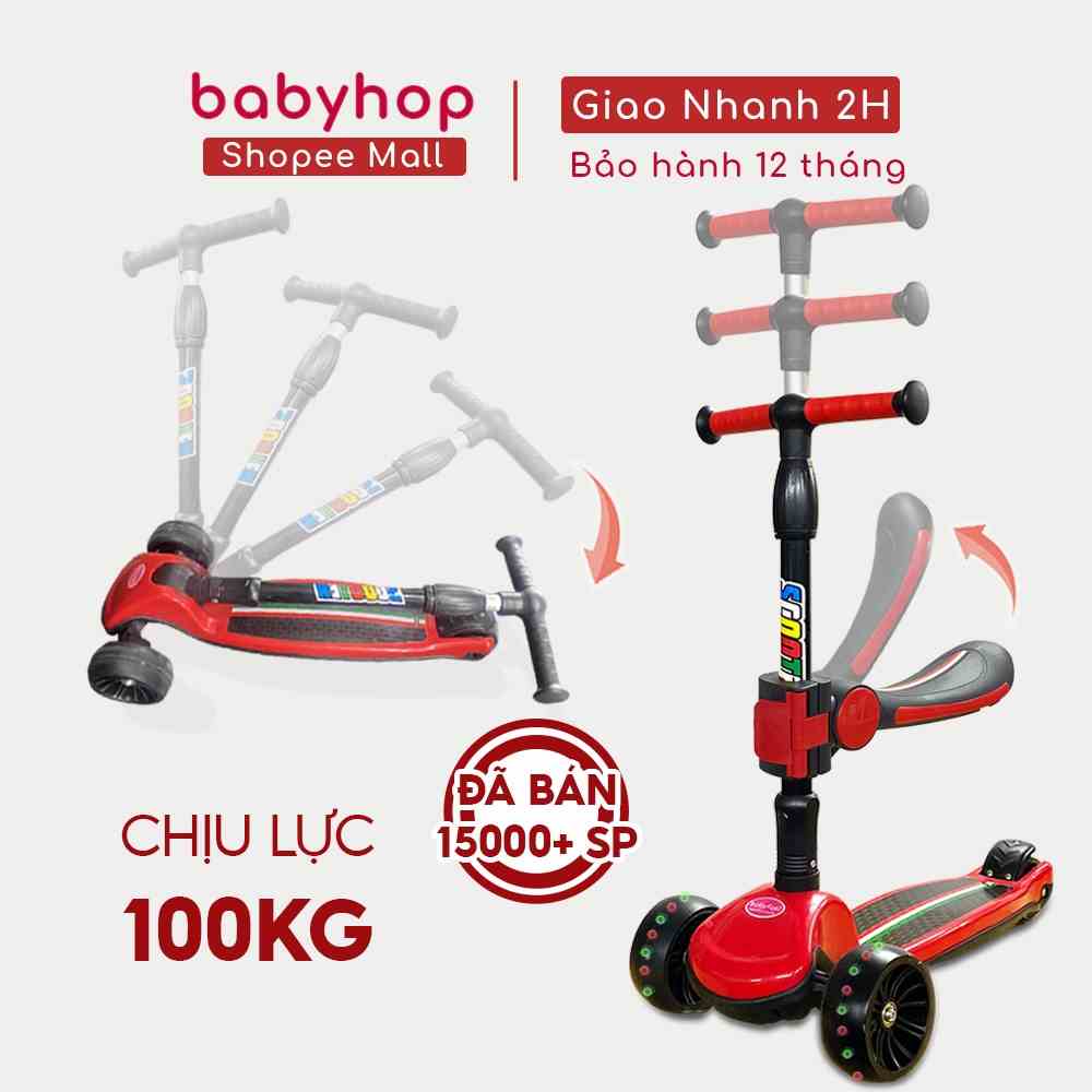 Xe scooter cho bé Babyfast , sử dụng từ 1 tuổi  , có bán kèm yên xe thiết kế chuyển thành xe chòi chân