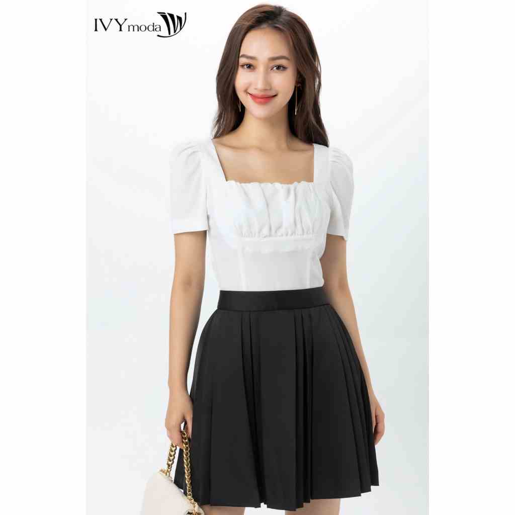 Áo peplum nữ phối nhún IVY moda MS 16B9227