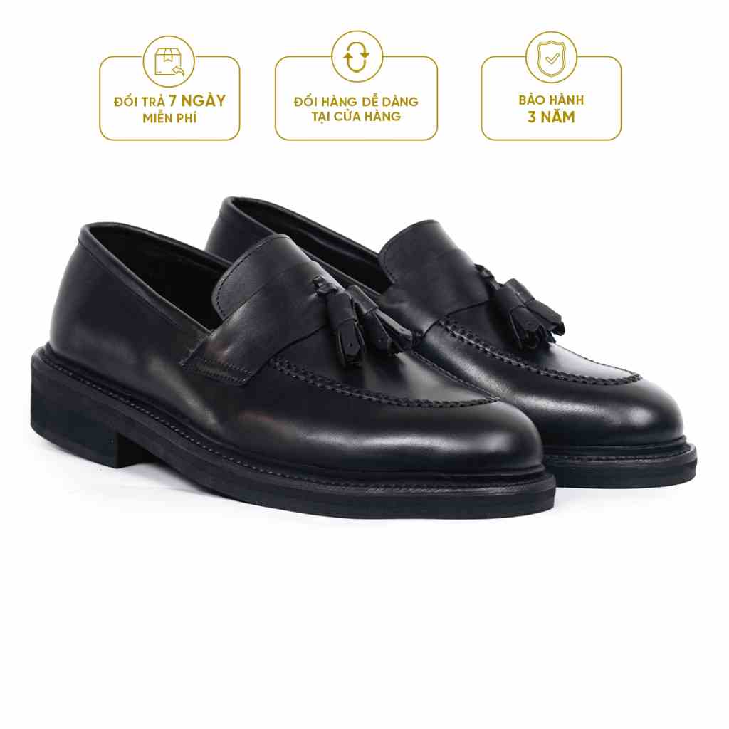 Giày Tây Cao Cấp NEWGEN TASSEL LOAFER - Da Bò Ý Lót Trong Da Bò Mộc - Thương hiệu Be Classy - LF04