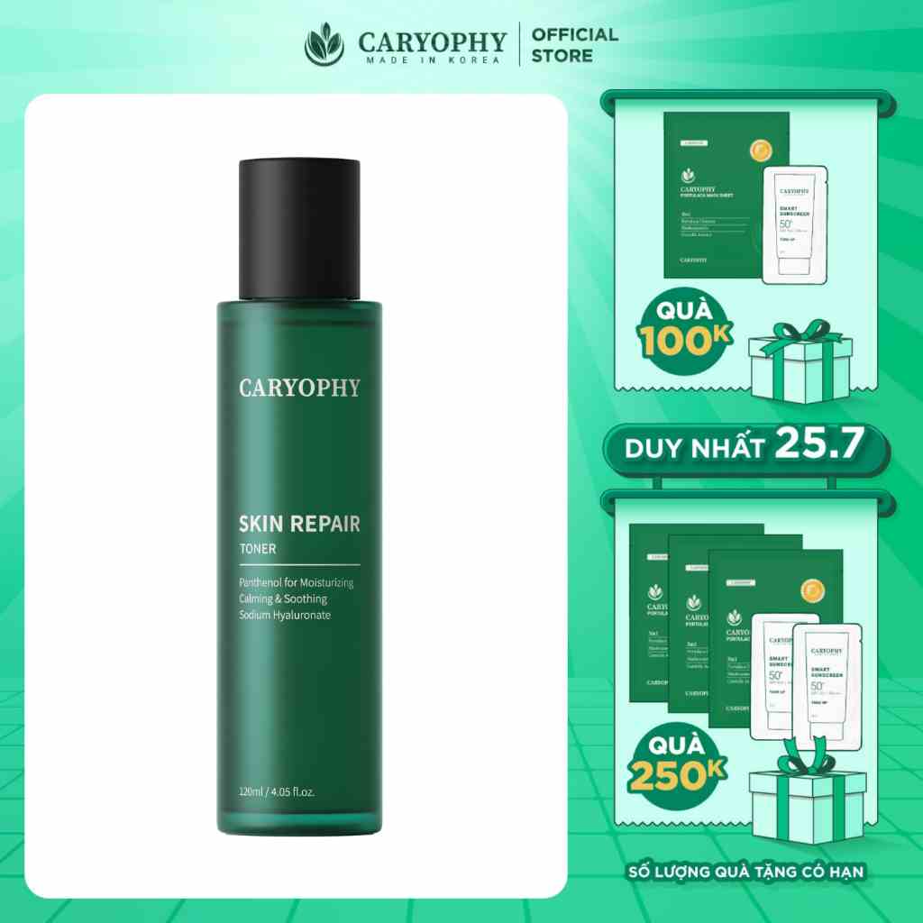 Toner cấp nước và làm dịu da Caryophy Skin Repair Toner 120ml