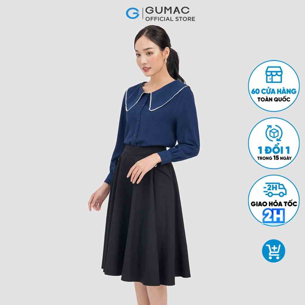 Áo sơ mi nữ đăng ten LA0707 thời trang GUMAC