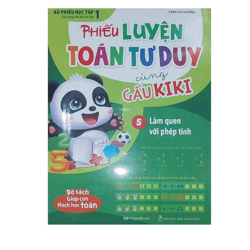 Sách- Phiếu Luyện Toán Tư Duy Cùng Gấu Kiki 5