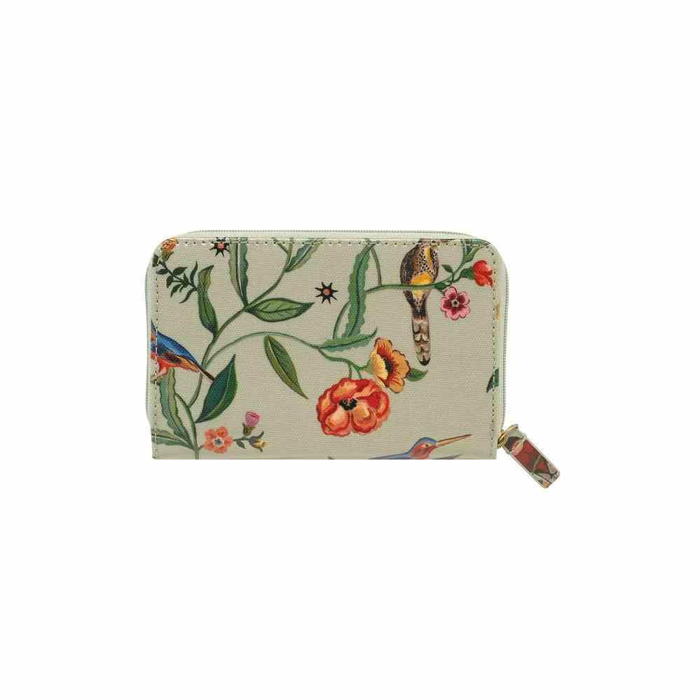 [Mã BMLTB200 giảm đến 100K đơn 499K] Cath Kidston - Ví cầm tay nữ/Folded Zip Wallet - Summer Birds - Green -1049312