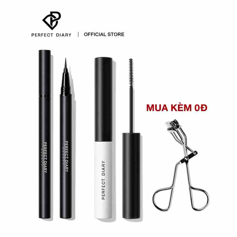 Set Mascara Chuốt Mi 4.5g+Bút Kẻ Mắt Perfect Diary 4.5g