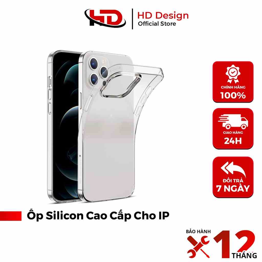 Ốp Silicon Trong Chống Xước Cho Các Dòng Máy IP Từ IP6 - 13 Pro Max