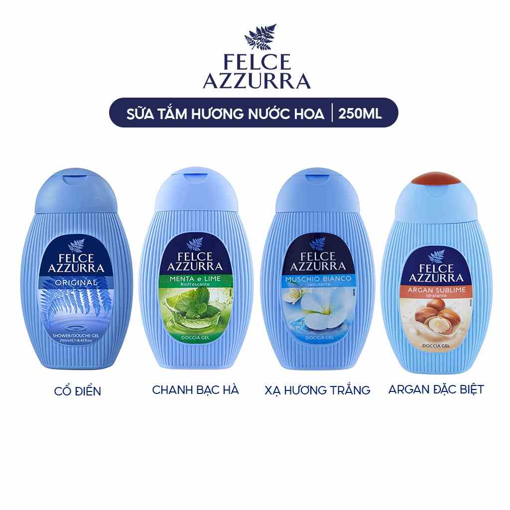 Sữa Tắm FELCE AZZURRA Hương Nước Hoa Paglieri Xuất Xứ Ý 250ML