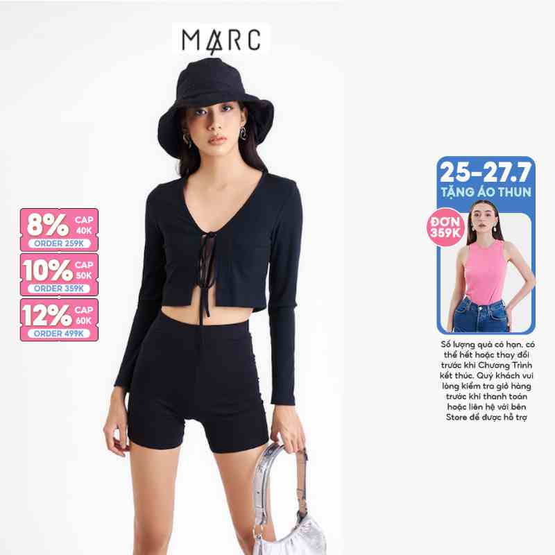 Quần biker nữ MARC FASHION dáng ngắn cạp cao lưng thun co giãn thoải mái CBVH091722