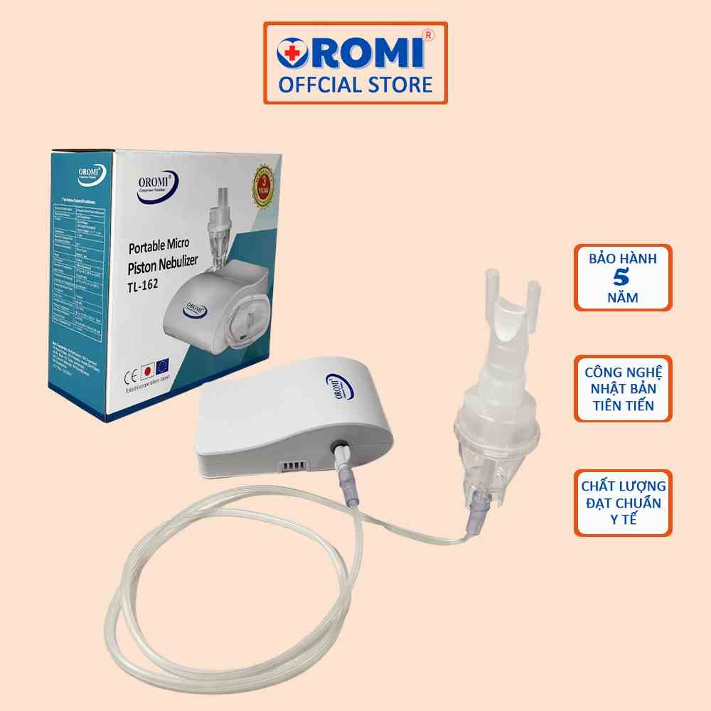 Máy xông khí dung OROMI TL-162 - Xông mũi họng cho trẻ em, người lớn - Bảo hành chính hãng