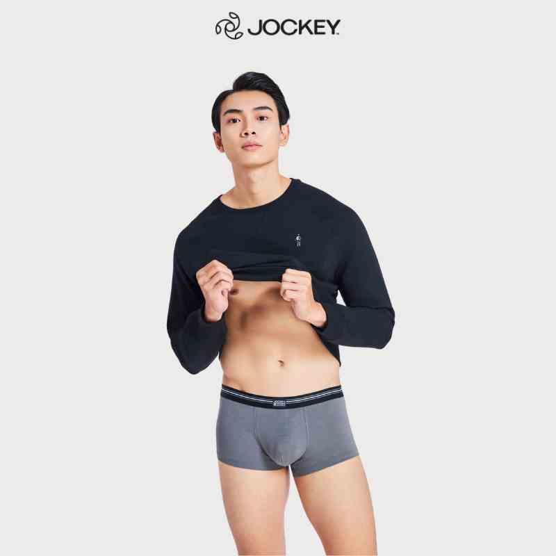 Quần Lót Nam Thun Bamboo Jockey Dáng Trunk Co Giãn Thoải Mái Màu Xám đậm - J1249_P1