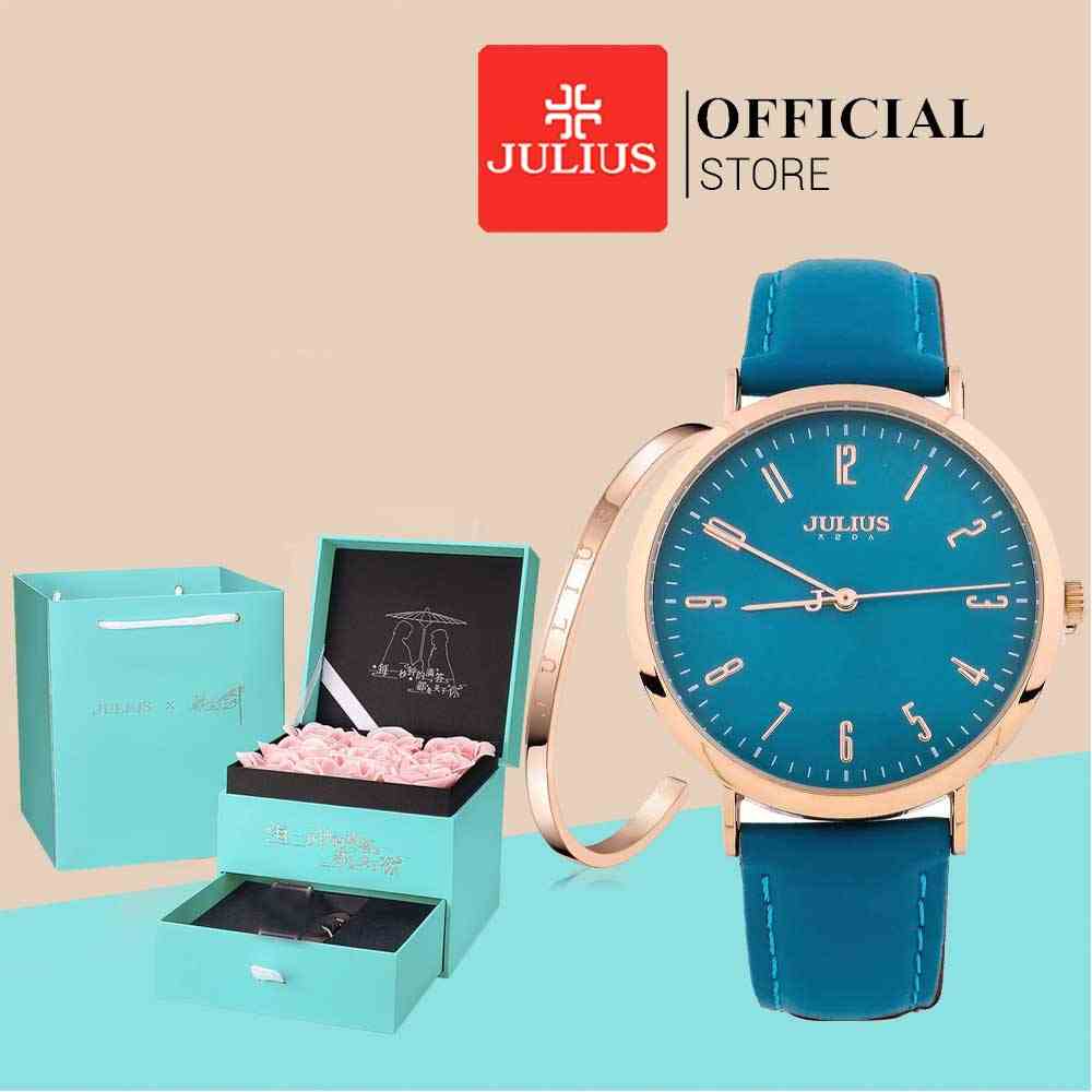 Combo Đồng hồ nữ Julius JA-1017 + vòng tay và hộp | Julius Official