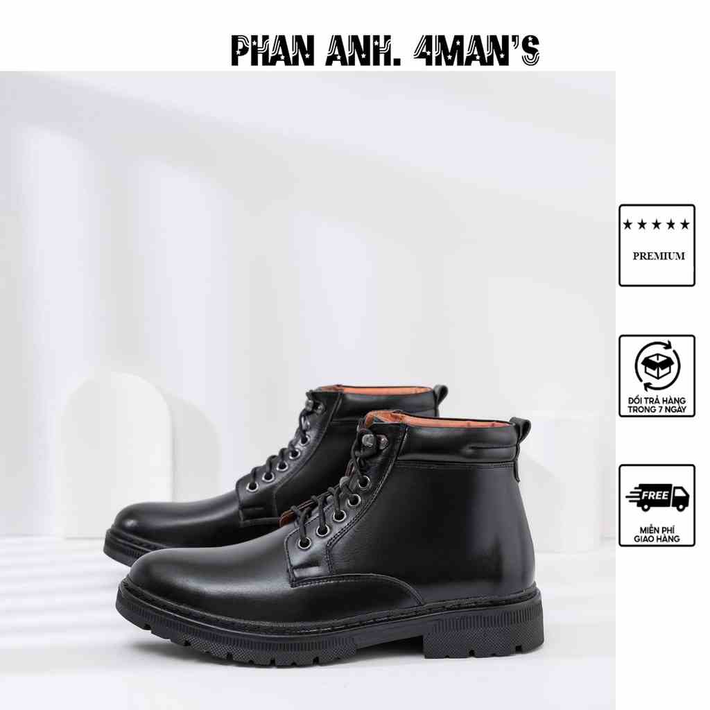 Giày đốc Dr.Martens Cao Cổ Nam PHANANH.4MANS Da bò bảo hành 12 tháng