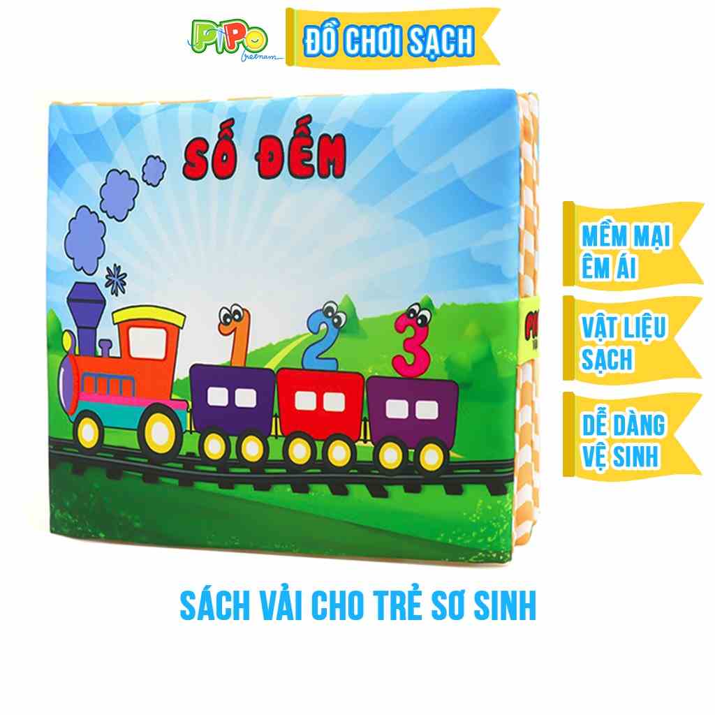 [Mã BMLTA35 giảm đến 35K đơn 99K] Sách vải cho bé PiPoVietnam - chủ đề Số đếm