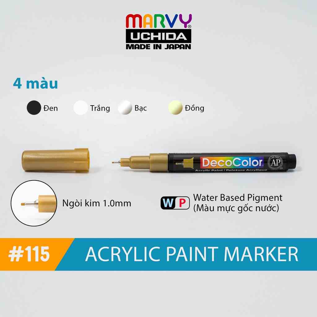 [Mã BMLTB35 giảm đến 35K đơn 99K] Bút Sơn Acrylic Marvy Uchida 115