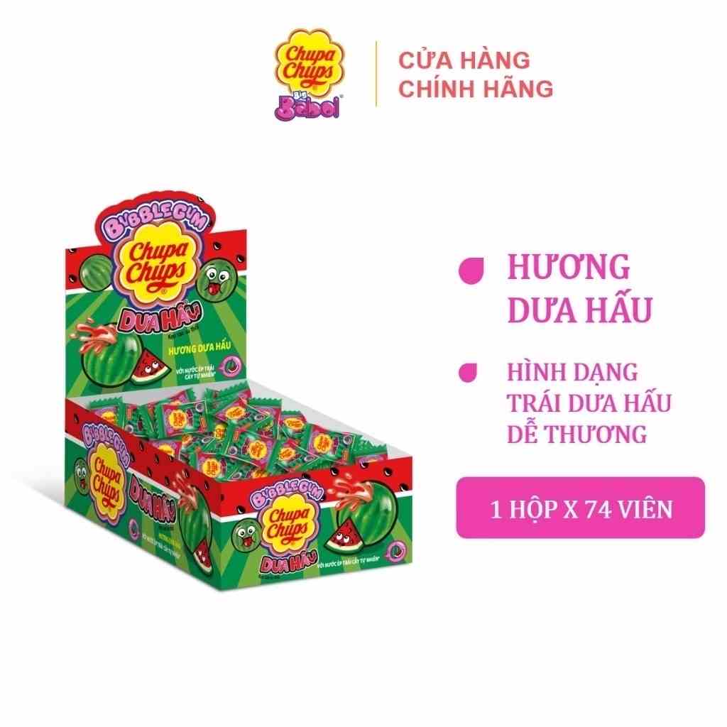 Kẹo Sing Gum Thổi Big Babol Shapeez Dưa Hấu (Hộp 74 viên)