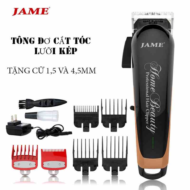 Tông đơ cắt tóc lưỡi kép chuyên nghiệp jame 1070 công suất 10w+tặng cữ 1,5 và 4,5 mm