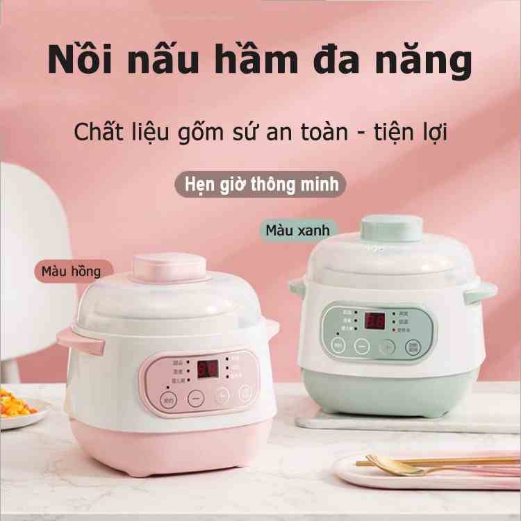 Nồi Nấu Cháo Chậm Cho Bé Ăn Dặm KAW-SEKA GT68 - Nồi Hầm Cháo, Kho Cá Chậm, Hầm Cách Thủy, Ninh Cháo Cho Bé 4 In 1