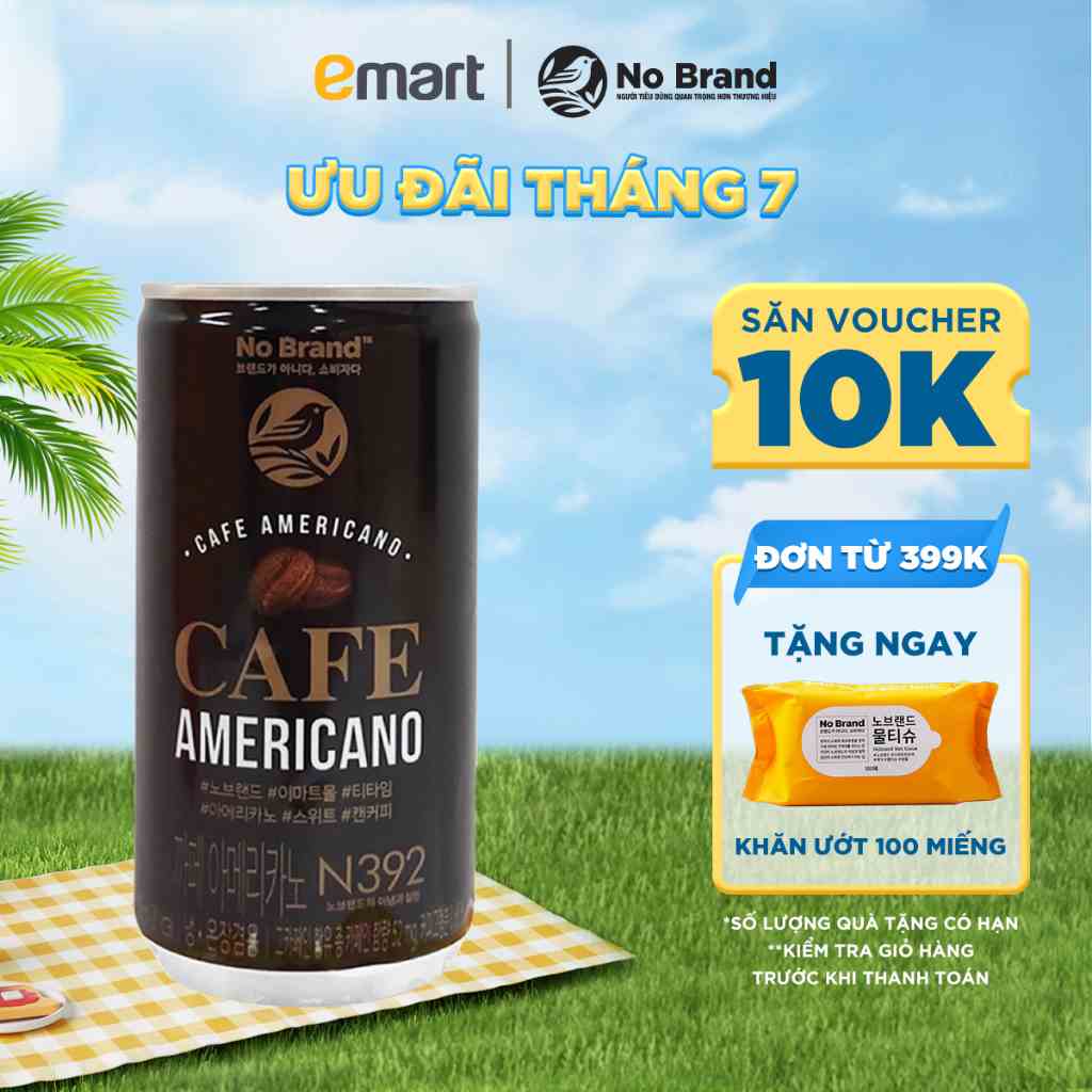 Cà Phê Americano Uống Liền No Brand Lon 175ml - Emart VN