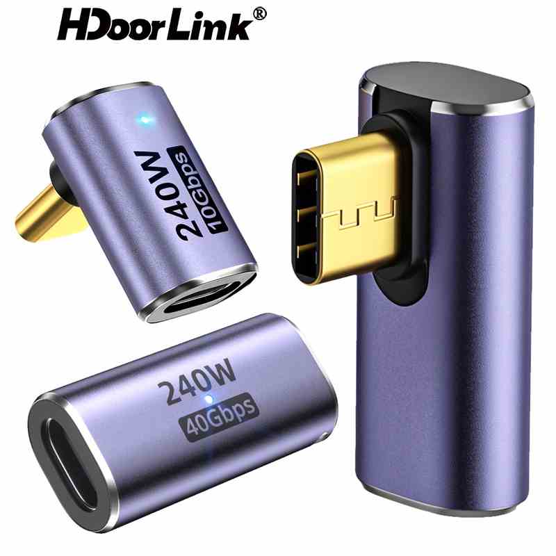 Bộ ChuyểN ĐổI HdoorLink 240W USB c Sang Ổ CắM 40Gbps 8K Cho Laptop / MáY TíNh BảNg Thunderbolt M-a-c-Book