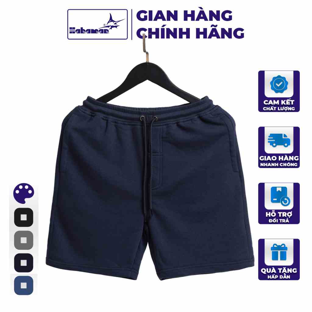 [Mã BMLTA35 giảm đến 35K đơn 99K] Quần short nam chất nỉ HAHAMAN, quần đùi nam cao cấp bo ríp cotton pious QNBR14