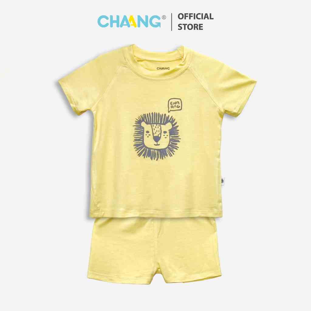 [CHAANG] Bộ quần áo cộc tay raglan cho bé TIGGER vàng