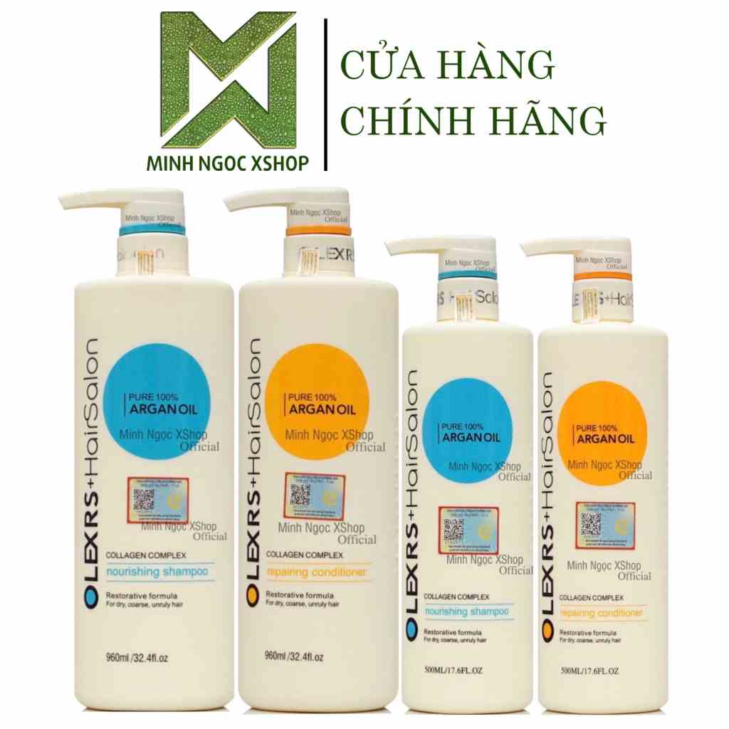 Cặp dầu gội xả Olexrs Hair Salon 500ml - 960ml, phục hồi chống rụng kích mọc tóc