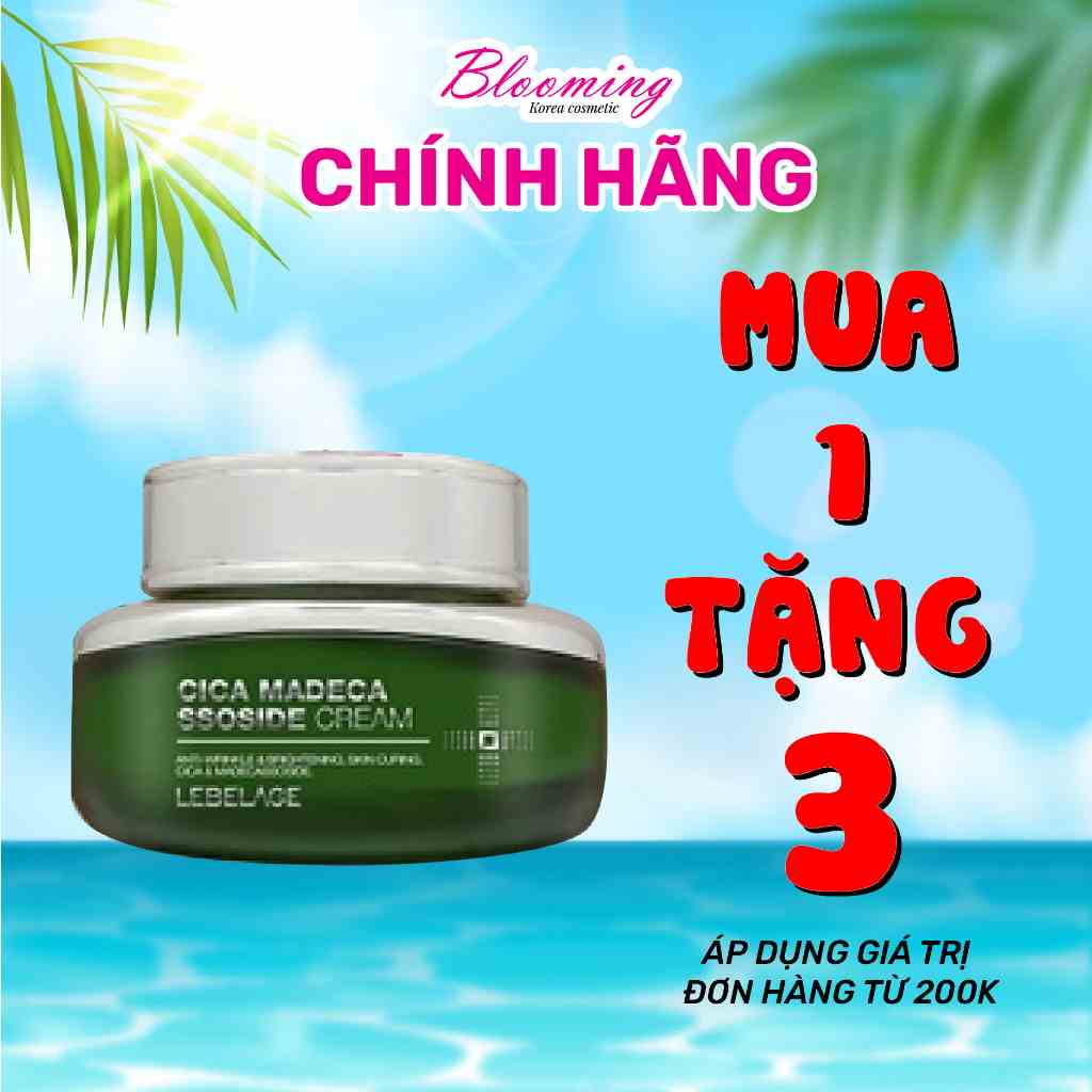 Kem Dưỡng Ẩm Hỗ Trợ Giảm Mun Bảo Vệ Da Chống Tia UV Lebelage Cica Madecassoside Cream 55ml