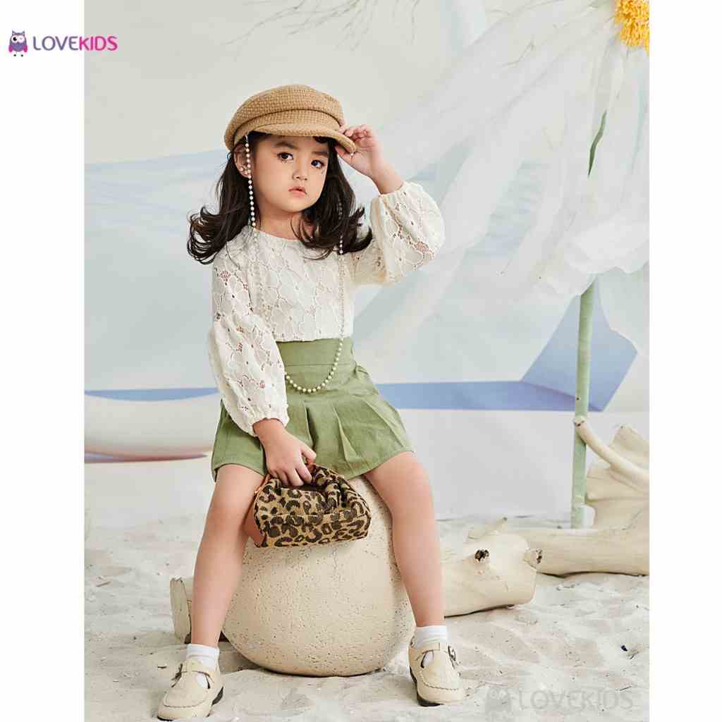 [Mã BMLTA35 giảm đến 35K đơn 99K] Áo ren tay phồng - Lovekids