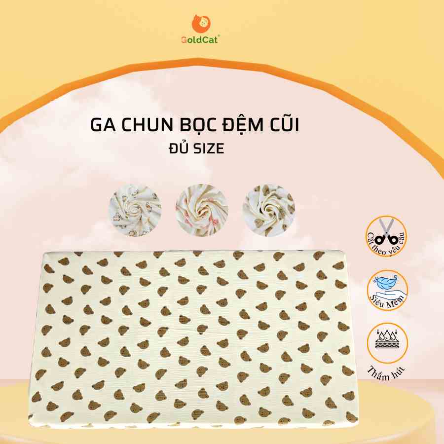 [HOT]Ga Chun Bọc Đệm Cũi Cho Bé GOLDCAT GCC Chất Liệu Lụa Mềm Mịn Dùng Cho Đệm Dày 5-7cm.