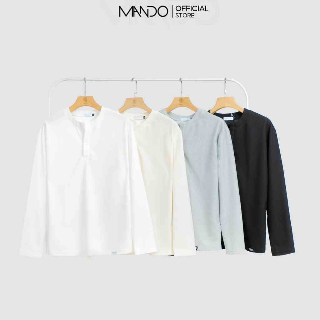 Áo Sweater Nam Form Rộng MANDO Cổ Tròn, Có Cúc Cài Basic Unisex Thời Trang Len Hàn Quốc SWT004