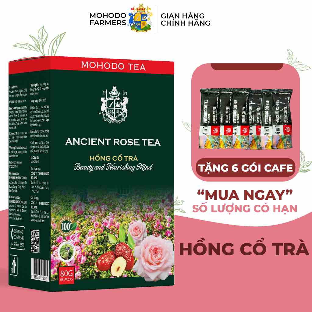 Trà Hồng Cổ Táo Đỏ Mohodo Hương Vị Thanh Mát Làm Đẹp Dưỡng Nhan Thư Giãn Bồi Bổ Sức Khỏe 80G