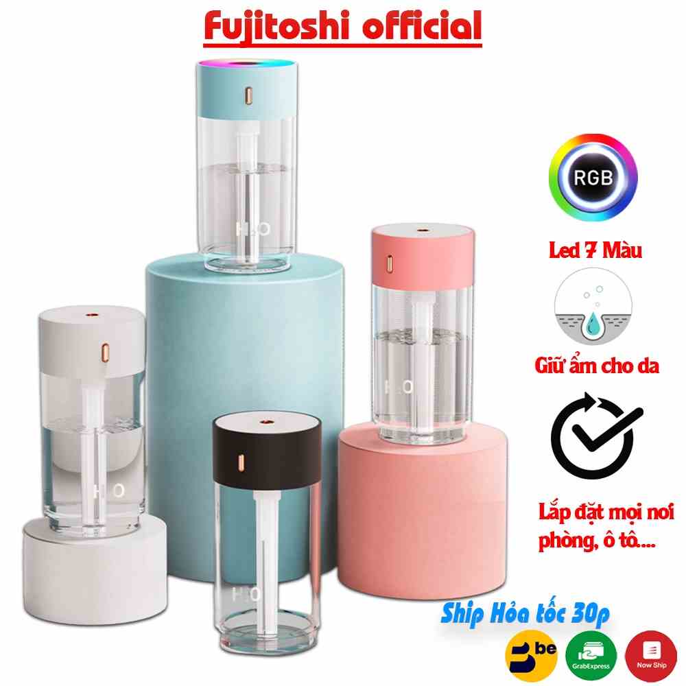 Máy Phun Sương tạo ẩm Fujitoshi M18 Nhỏ gọn lắp đặt mọi nơi tạo ẩm và khuếch tán tinh dầu có Led RBG