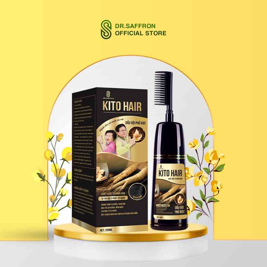 Dầu gội phủ bạc Kito Hair thương hiệu Dr.Saffron