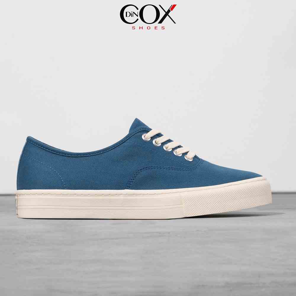 [Mã BMLTA35 giảm đến 35K đơn 99K] Giày Sneaker Nam Vải Canvas DINCOX E06 Blue Đơn Giản Tinh Tế