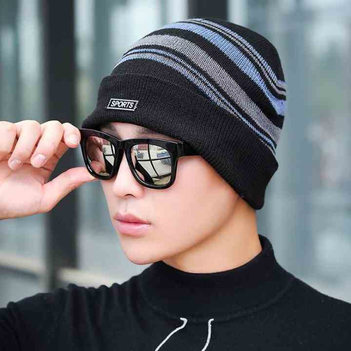 [Mã BMLTB35 giảm đến 35K đơn 99K] Mũ len kẻ beanie nhiều mầu AMIHOUSE