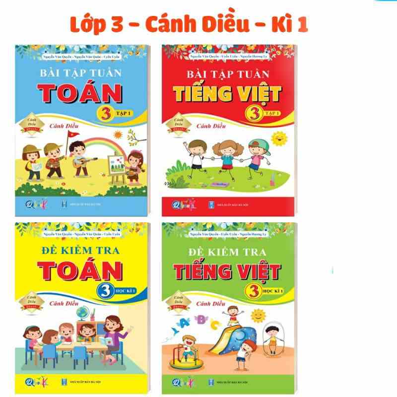 Sách - Combo Đề Kiểm Tra Và Bài Tập Tuần Toán Và Tiếng Việt Lớp 3 - Cánh Diều - Học Kì 1