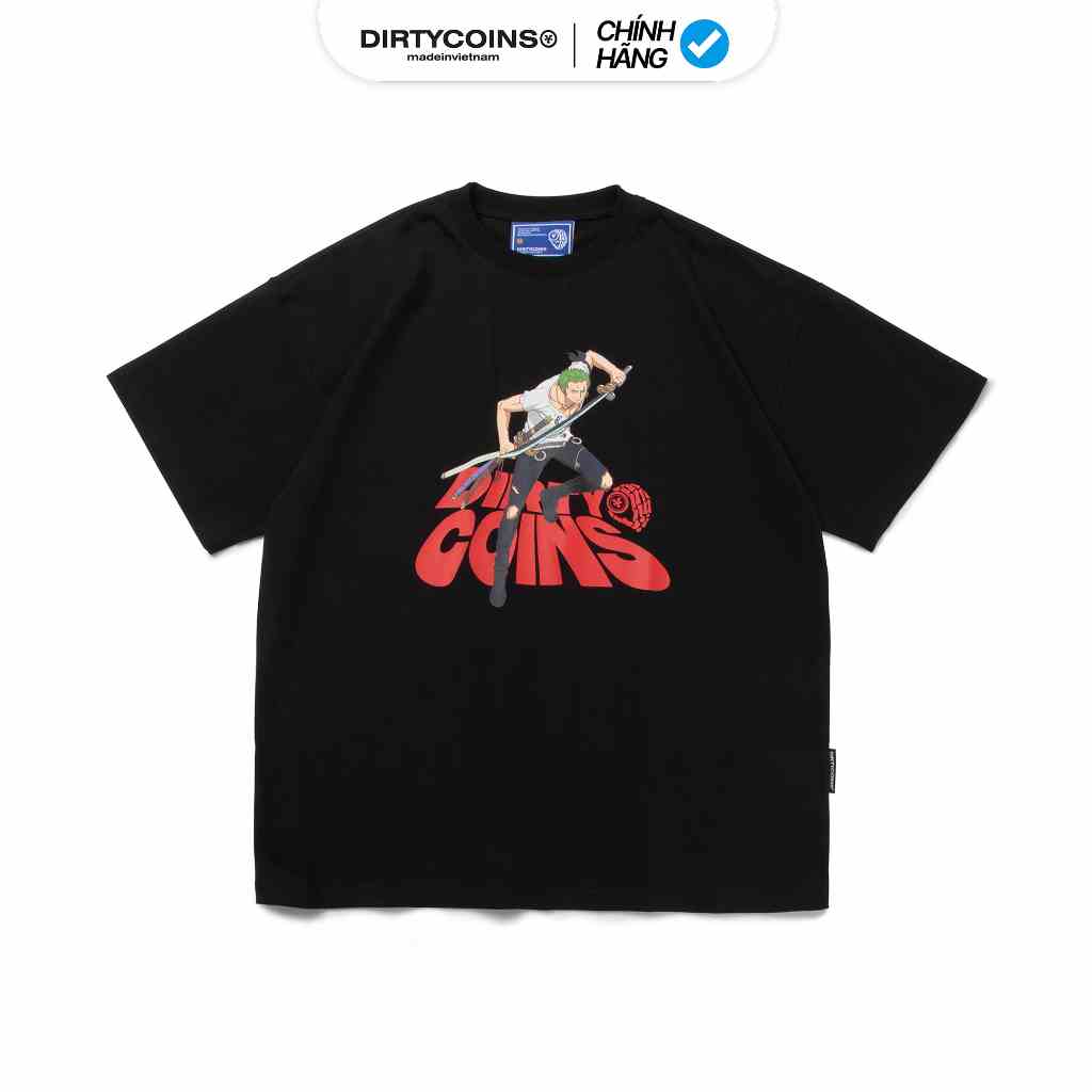 Áo Thun DirtyCoins x One Piece Film:Red Zoro T-shirt - Black