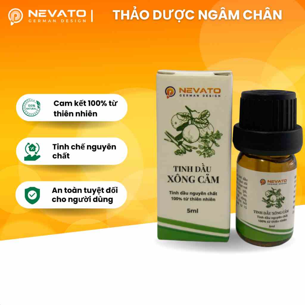 Tinh Dầu Xông Cảm 100% Từ Thiên Thiên Nguyên Chất NEVATO Thể Tích 5ml