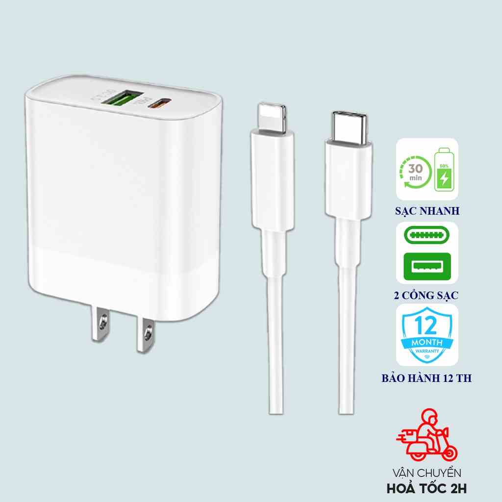 Bộ sạc 20W Hoco C80 hỗ trợ sạc nhanh PD dành cho iphone