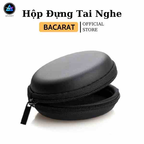 [Mã BMLTB35 giảm đến 35K đơn 99K] Hộp Đựng Tai Nghe BACARAT Chất Liệu Da PU Cao Cấp