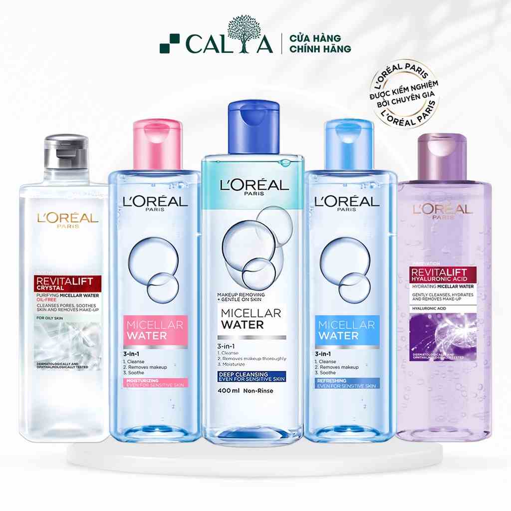 [Mã BMLT30 giảm đến 30K đơn 299K] Nước Tẩy Trang LOreal Dành Cho Mọi Loại Da - Loreal 3 In 1 Micellar Water 400ml